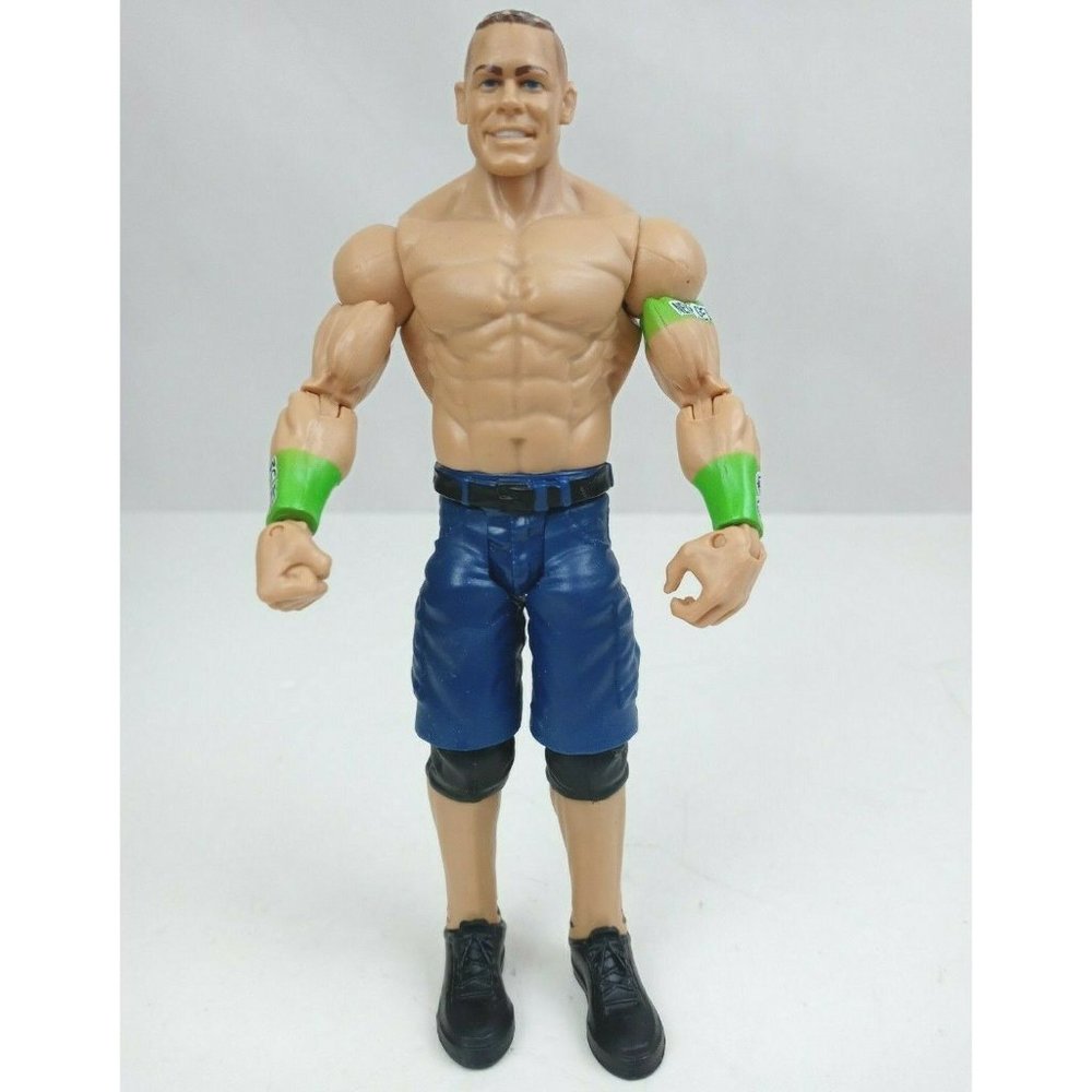 2013 Mattel WWE John Cena 7" Action Figure (B) Lime Green Arm Bands